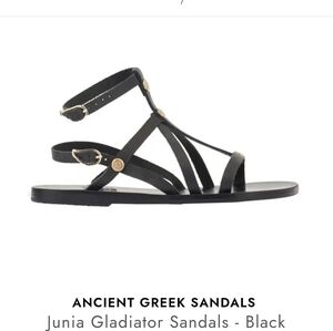 Ancient Greek Sandals Junia Black Sandals